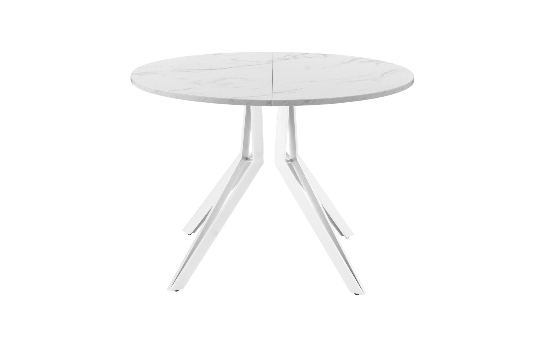 Обеденный стол AMC Elite (серии SLIM) / E21(900) D1 (белый/Мрамор Кристалл)