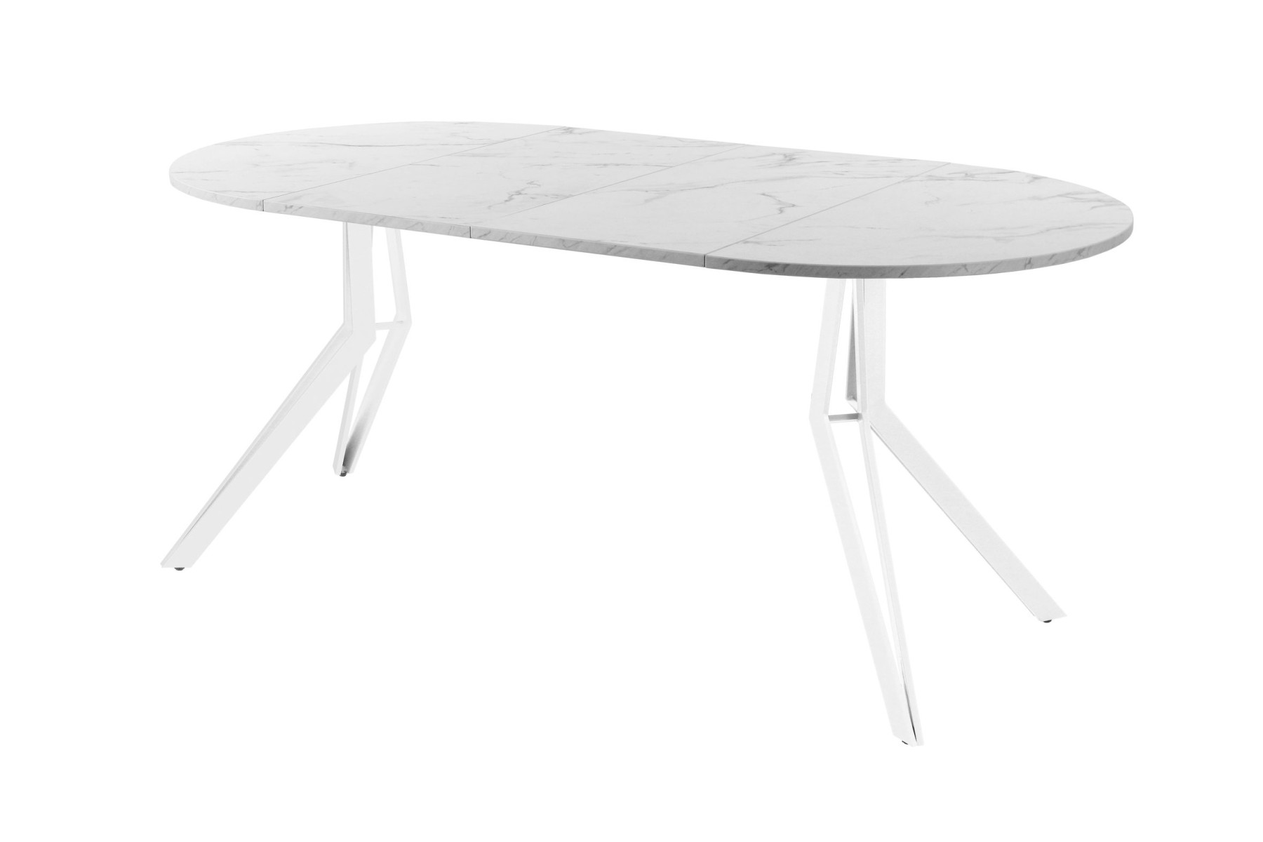 Обеденный стол AMC Elite (серии SLIM) / E21(900) D1 (белый/Мрамор Кристалл)