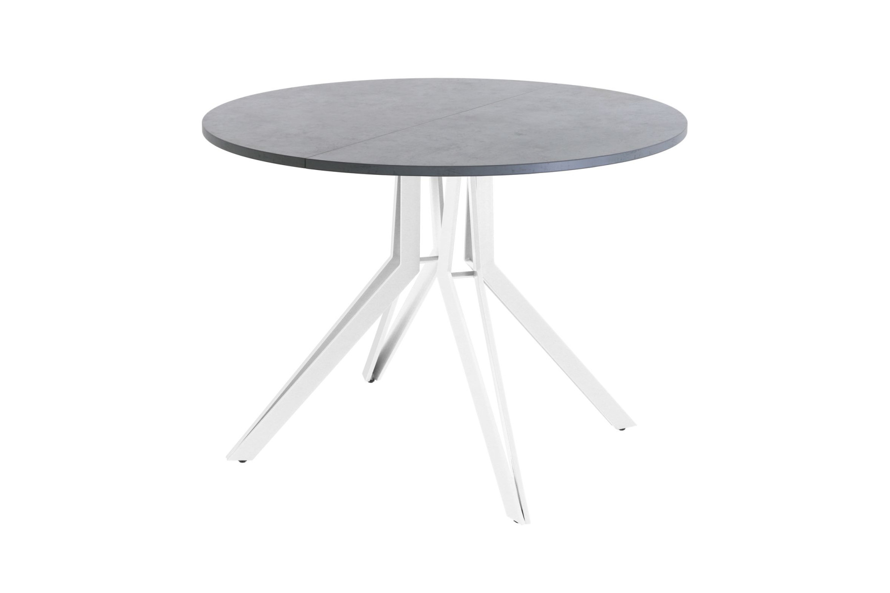 Обеденный стол AMC Elite (серии SLIM) / E21(800) D1 (белый/Бетон Чикаго светло-серый)