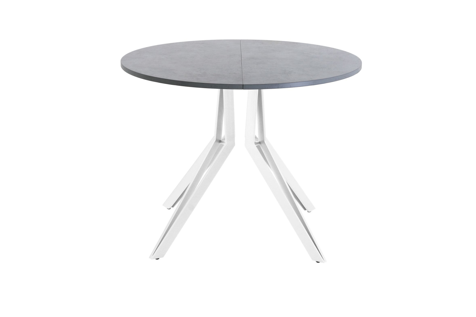 Обеденный стол AMC Elite (серии SLIM) / E21(800) D1 (белый/Бетон Чикаго светло-серый)