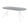 Обеденный стол AMC Elite (серии SLIM) / E21(800) D1 (белый/Бетон Чикаго светло-серый)