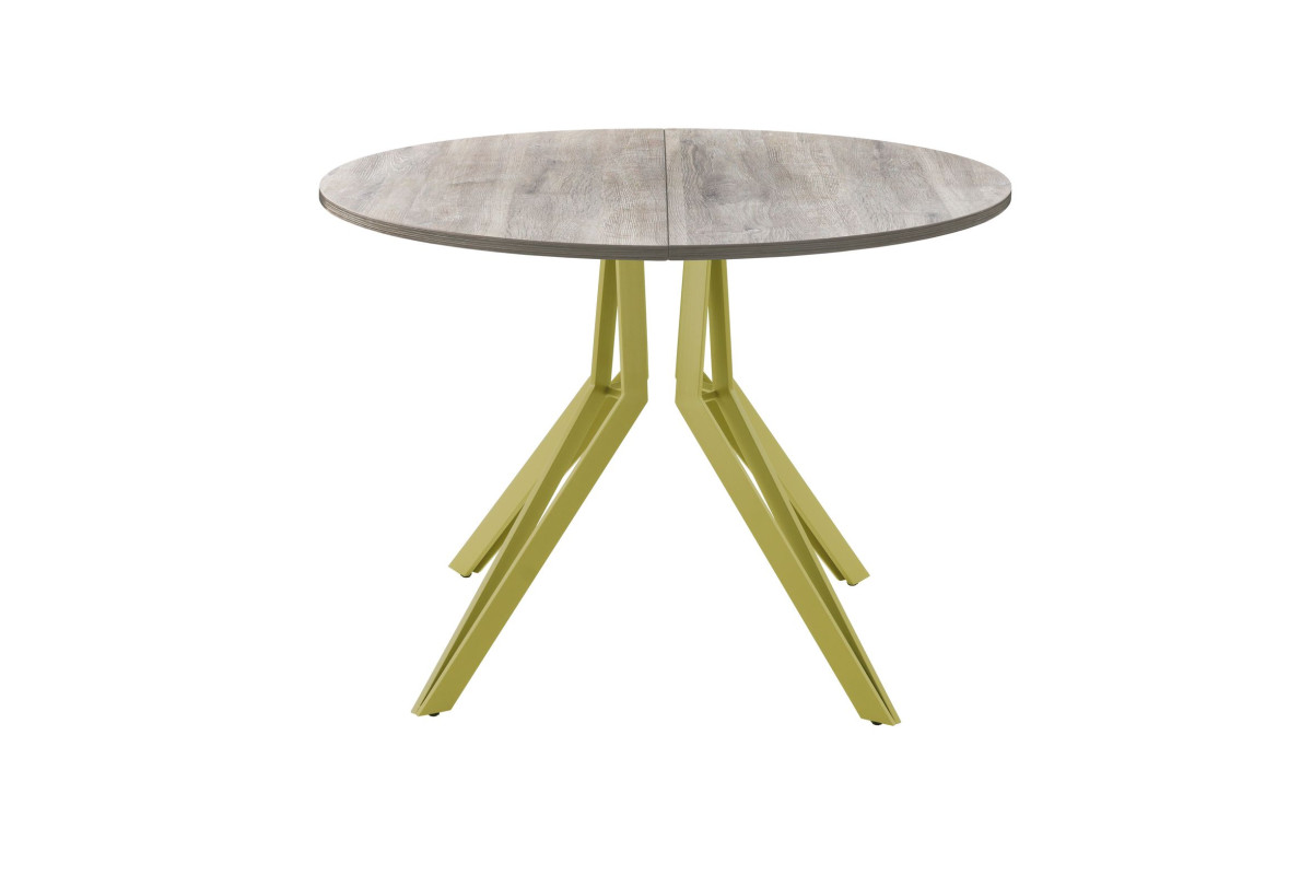 Обеденный стол AMC Elite (серии SLIM) / E21(800) D1 (золото/Дуб Уайт-Ривер песочно-бежевый)