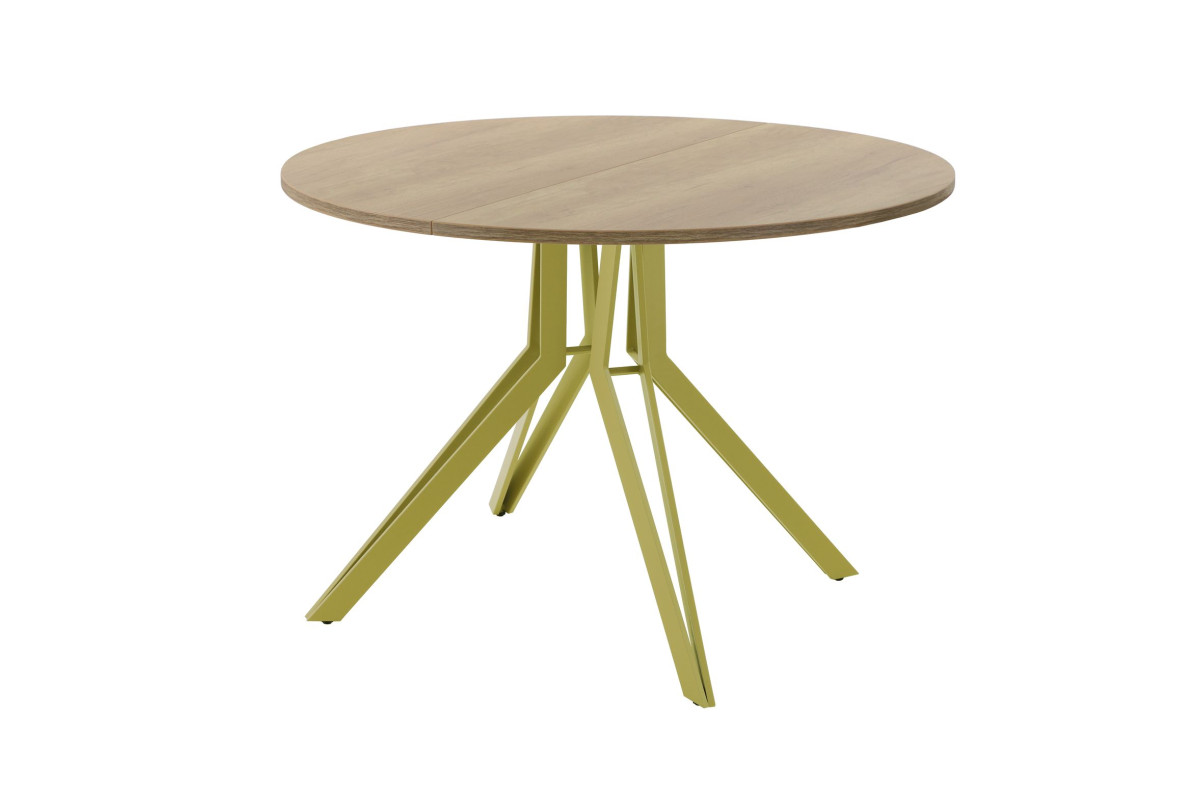 Обеденный стол AMC Elite (серии SLIM) / E21(900) D1 (золото/Дуб Небраска Натуральный)