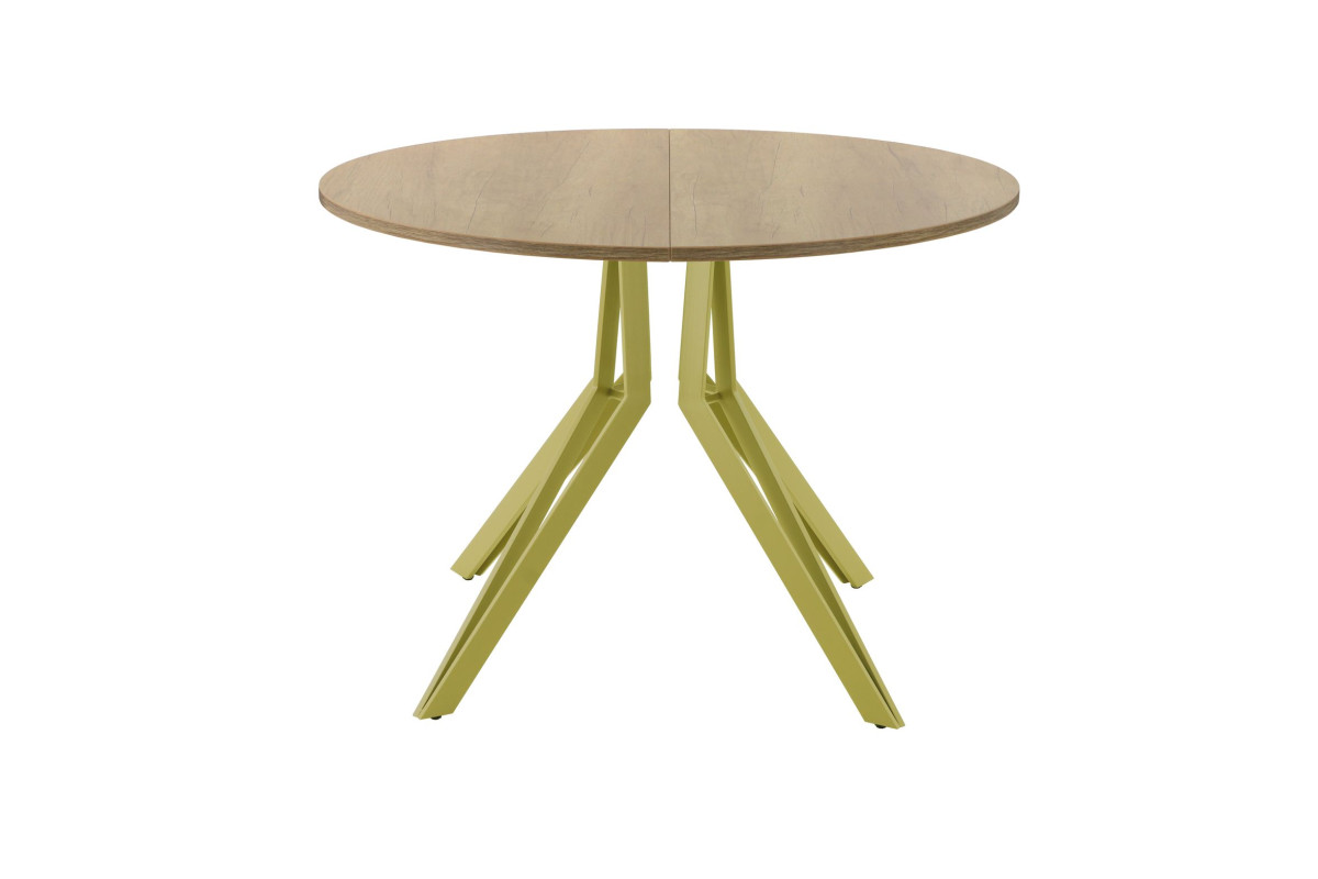 Обеденный стол AMC Elite (серии SLIM) / E21(900) D1 (золото/Дуб Небраска Натуральный)