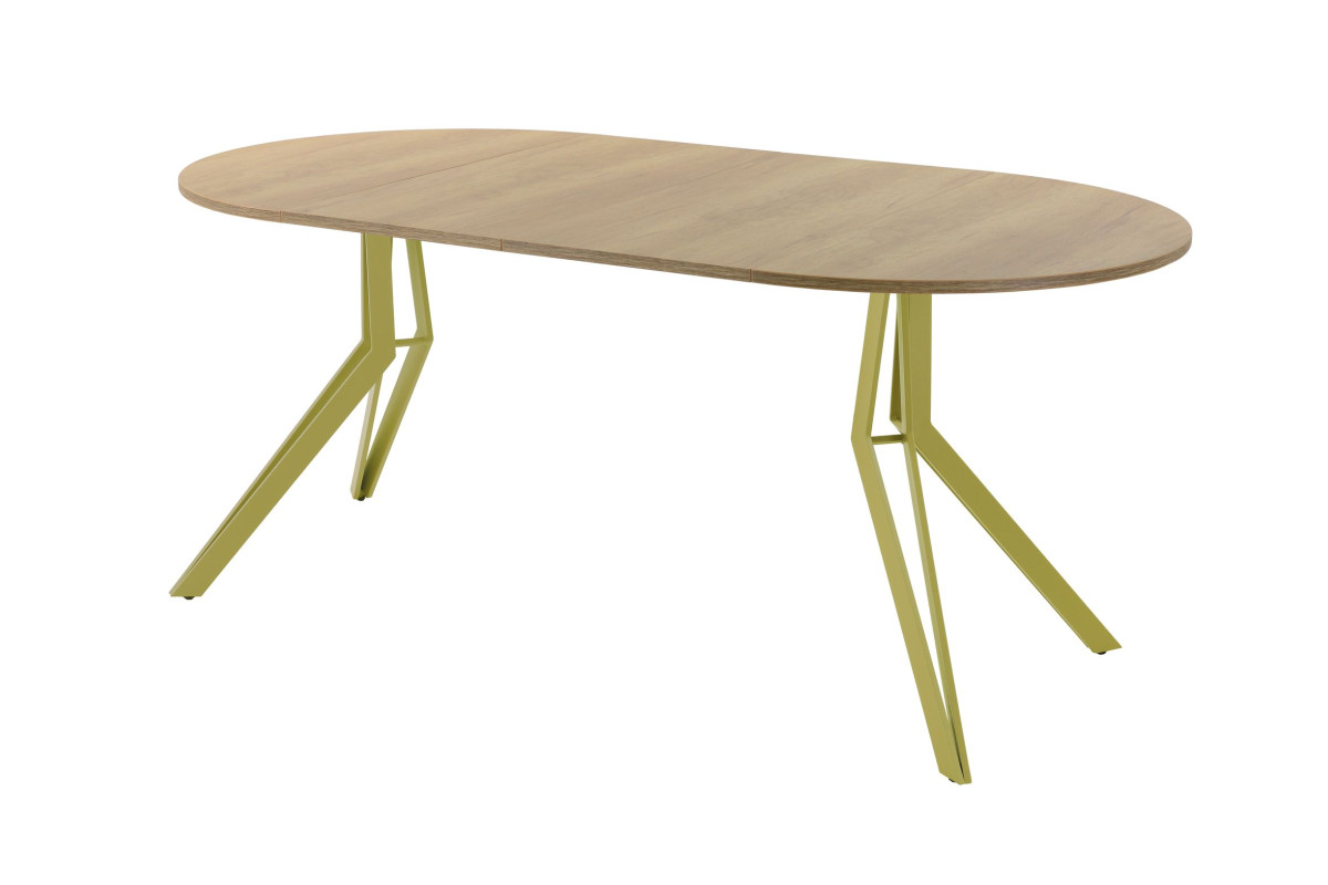 Обеденный стол AMC Elite (серии SLIM) / E21(900) D1 (золото/Дуб Небраска Натуральный)