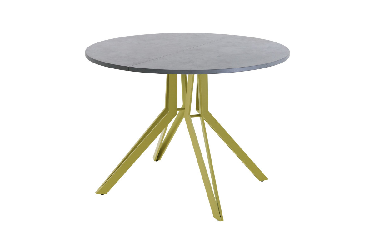 Обеденный стол AMC Elite (серии SLIM) / E21(900) D1 (золото/Бетон Чикаго светло-серый)