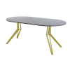 Обеденный стол AMC Elite (серии SLIM) / E21(900) D1 (золото/Бетон Чикаго светло-серый)