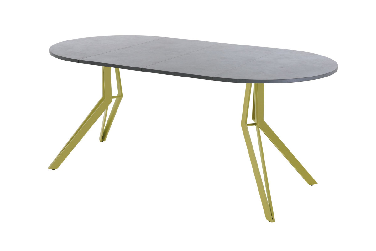 Обеденный стол AMC Elite (серии SLIM) / E21(900) D1 (золото/Бетон Чикаго светло-серый)