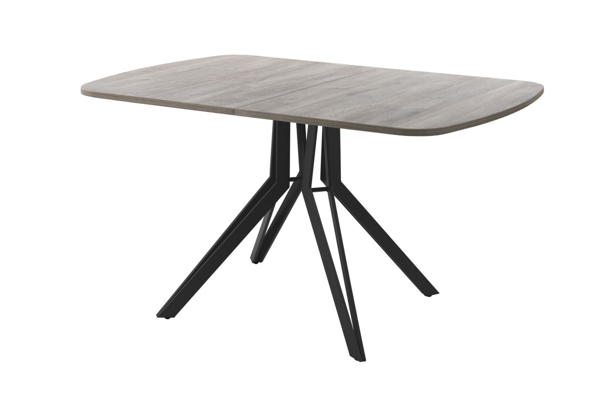 Обеденный стол AMC Elite (серии SLIM) / E21(1200) D2 (черный/Дуб Уайт-Ривер песочно-бежевый)