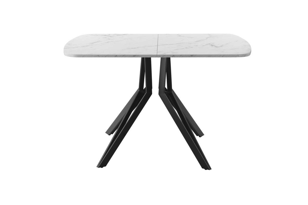 Обеденный стол AMC Elite (серии SLIM) / E21(1200) D2 (черный/Мрамор Кристалл)
