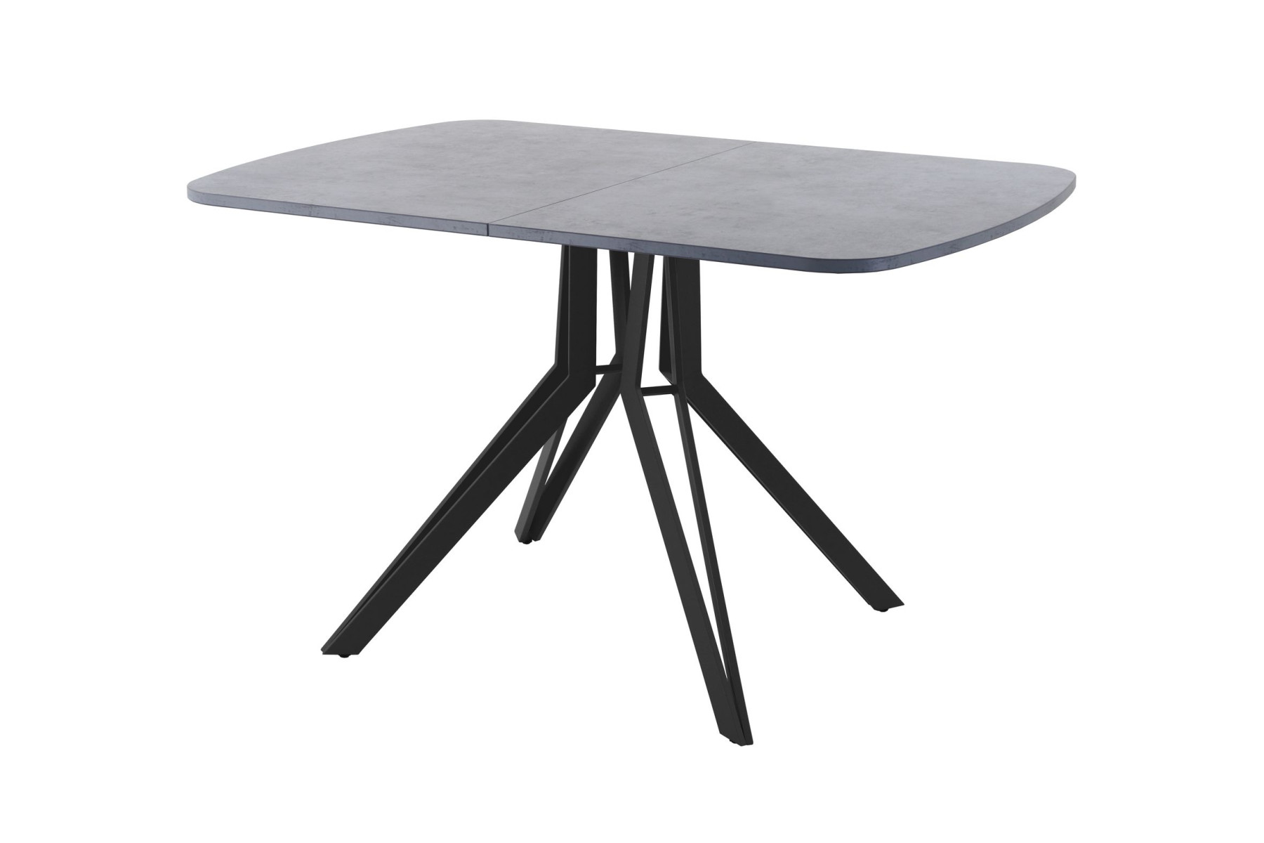 Обеденный стол AMC Elite (серии SLIM) / E21(1100) D2 (черный/Бетон Чикаго светло-серый)