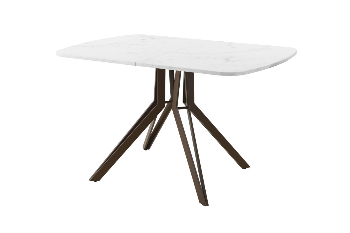 Обеденный стол AMC Elite (серии SLIM) / E21(1100) D2 (коричневый/Мрамор Кристалл)