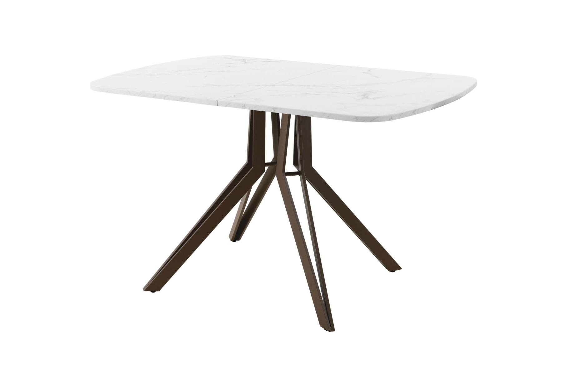 Обеденный стол AMC Elite (серии SLIM) / E21(1100) D2 (коричневый/Мрамор Кристалл)