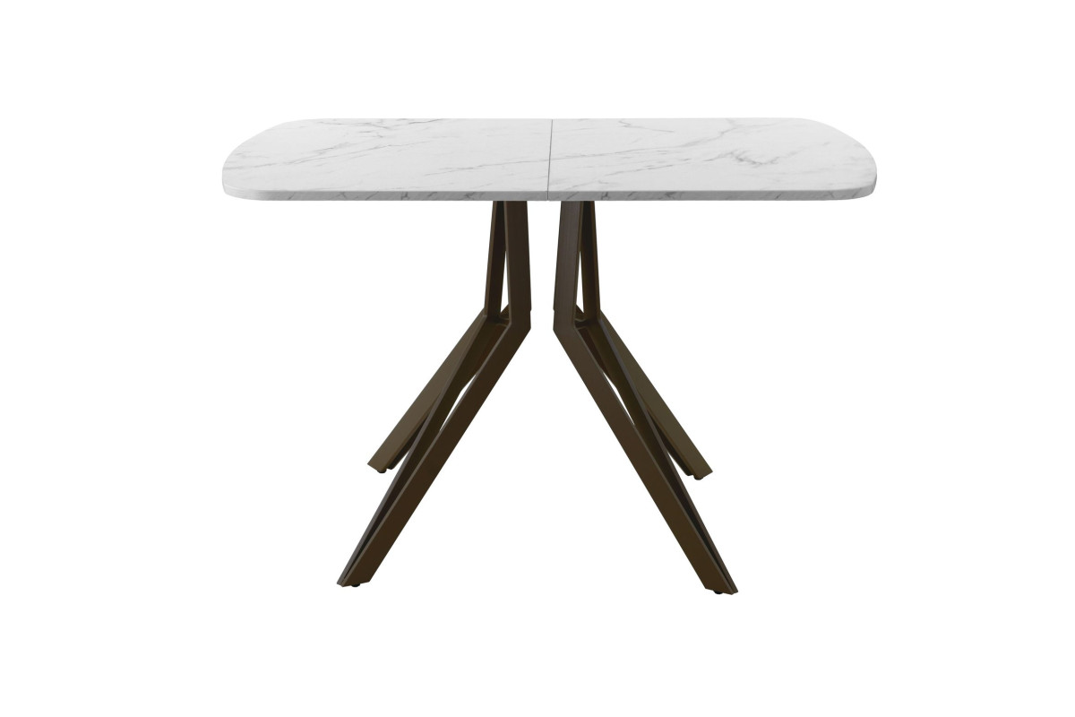 Обеденный стол AMC Elite (серии SLIM) / E21(1100) D2 (коричневый/Мрамор Кристалл)
