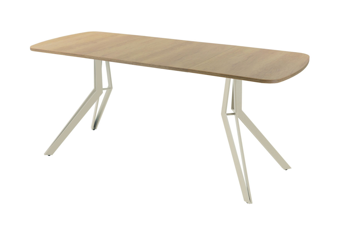 Обеденный стол AMC Elite (серии SLIM) / E21(1100) D2 (бежевый/Дуб Небраска Натуральный)