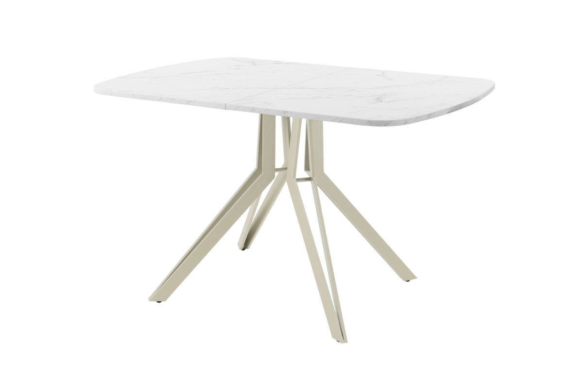 Обеденный стол AMC Elite (серии SLIM) / E21(1100) D2 (бежевый/Мрамор Кристалл)