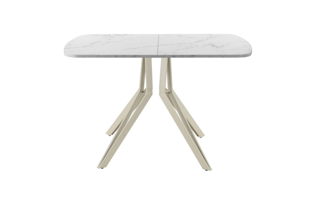Обеденный стол AMC Elite (серии SLIM) / E21(1100) D2 (бежевый/Мрамор Кристалл)