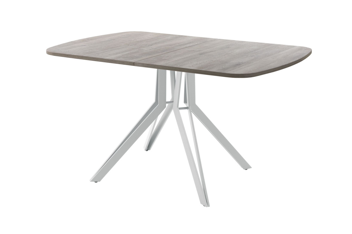 Обеденный стол AMC Elite (серии SLIM) / E21(1200) D2 (серебро/Дуб Уайт-Ривер песочно-бежевый)