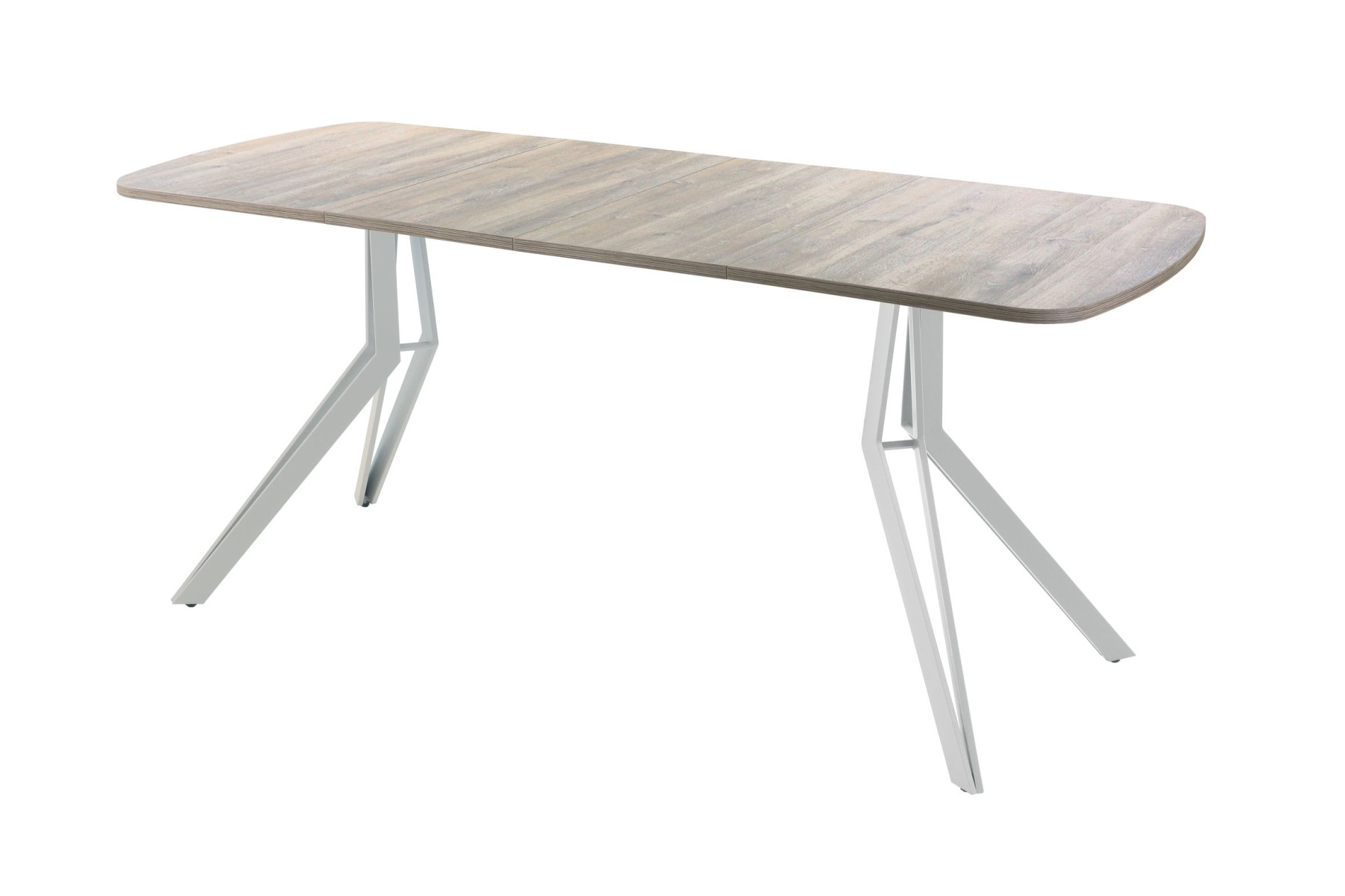 Обеденный стол AMC Elite (серии SLIM) / E21(1200) D2 (серебро/Дуб Уайт-Ривер песочно-бежевый)