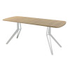 Обеденный стол AMC Elite (серии SLIM) / E21(1200) D2 (серебро/Дуб Небраска Натуральный)