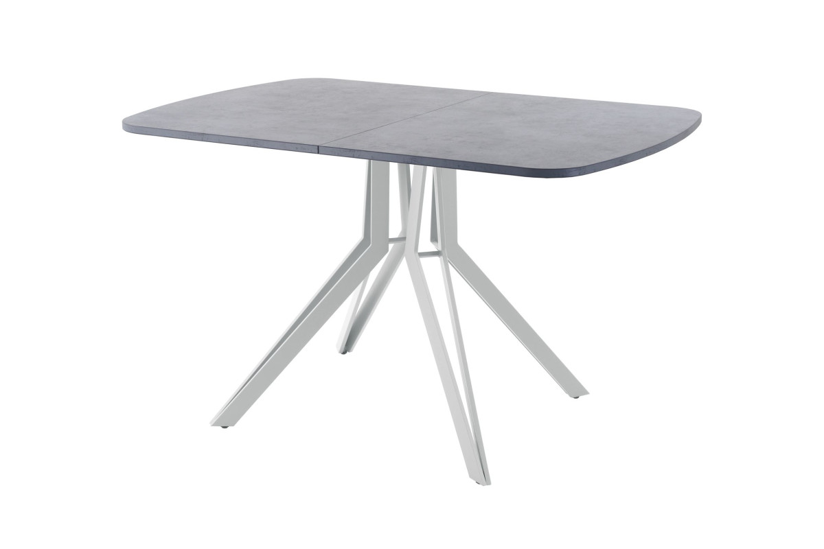 Обеденный стол AMC Elite (серии SLIM) / E21(1200) D2 (серебро/Бетон Чикаго светло-серый)