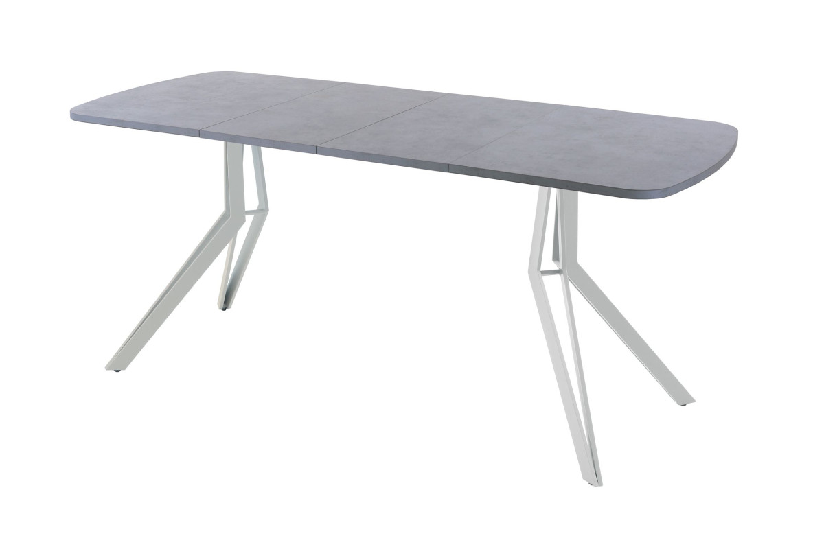 Обеденный стол AMC Elite (серии SLIM) / E21(1200) D2 (серебро/Бетон Чикаго светло-серый)
