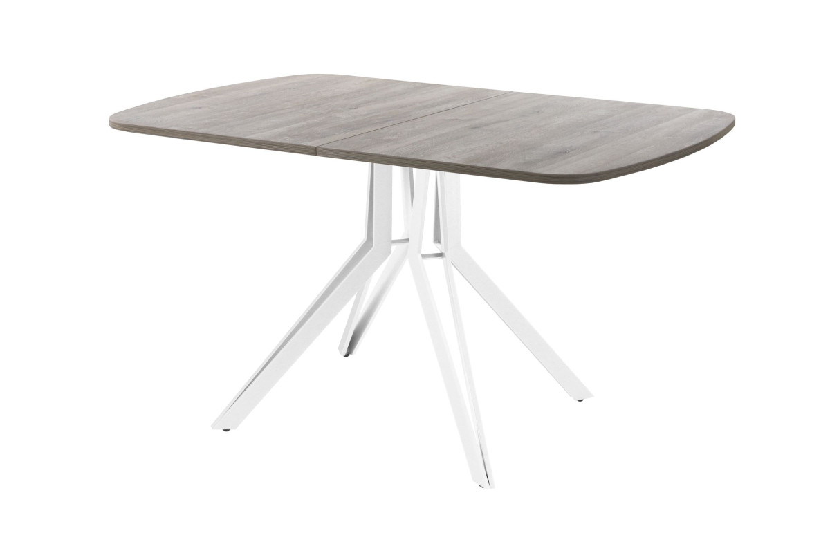 Обеденный стол AMC Elite (серии SLIM) / E21(1200) D2 (белый/Дуб Уайт-Ривер песочно-бежевый)