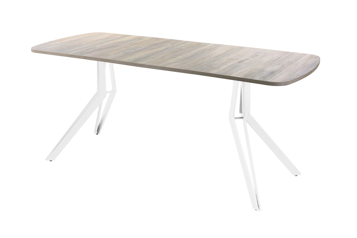 Обеденный стол AMC Elite (серии SLIM) / E21(1200) D2 (белый/Дуб Уайт-Ривер песочно-бежевый)