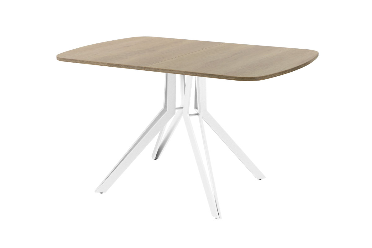 Обеденный стол AMC Elite (серии SLIM) / E21(1200) D2 (белый/Дуб Небраска Натуральный)