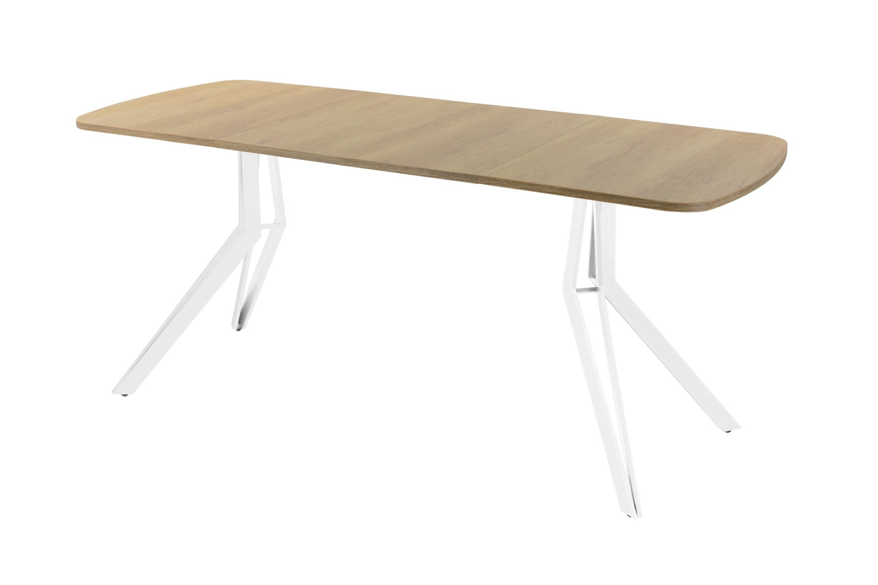 Обеденный стол AMC Elite (серии SLIM) / E21(1100) D2 (белый/Дуб Небраска Натуральный)