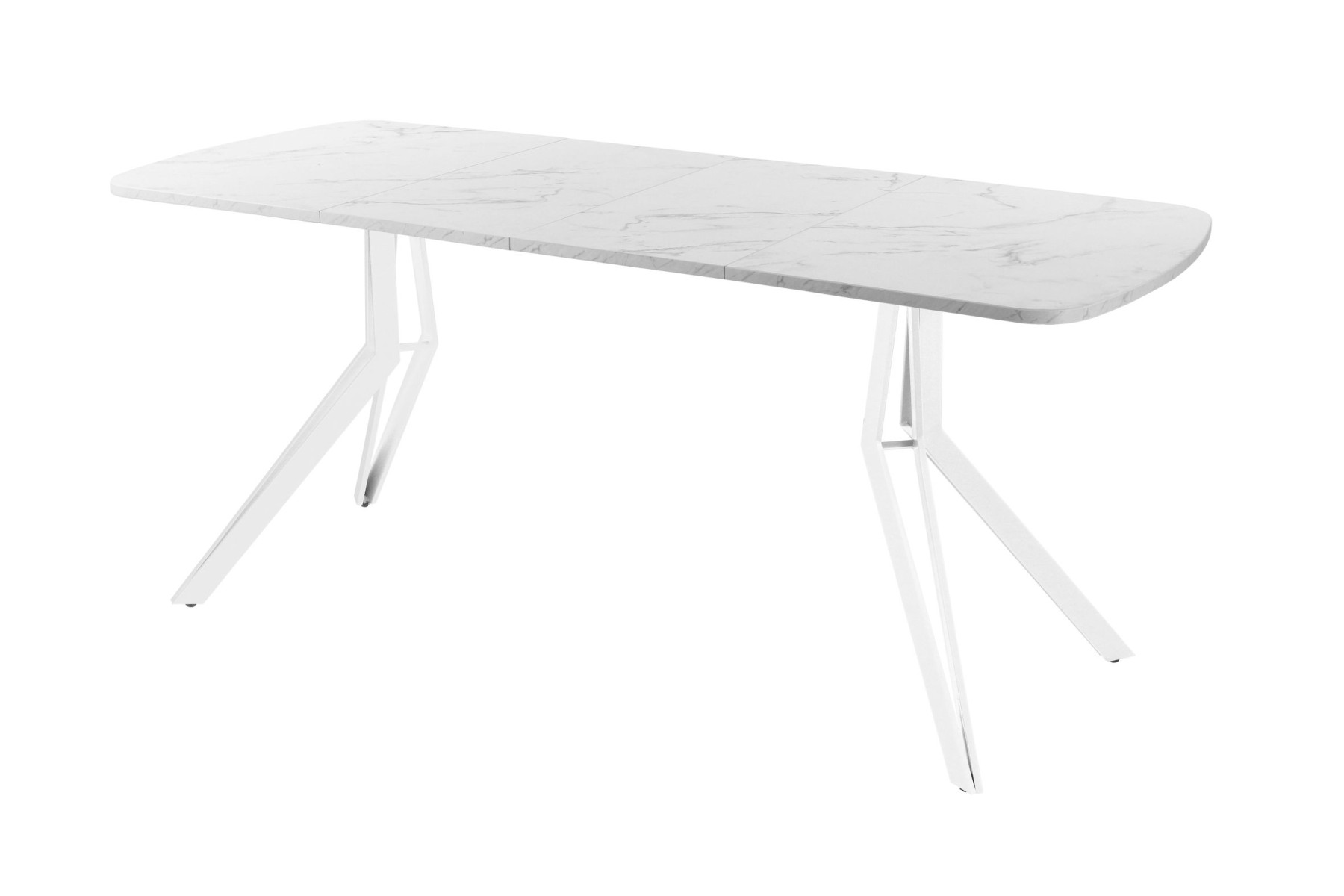 Обеденный стол AMC Elite (серии SLIM) / E21(1100) D2 (белый/Мрамор Кристалл)