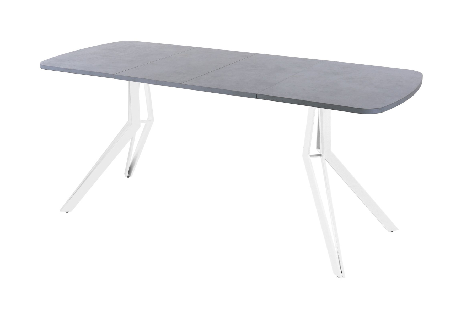 Обеденный стол AMC Elite (серии SLIM) / E21(1100) D2 (белый/Бетон Чикаго светло-серый)
