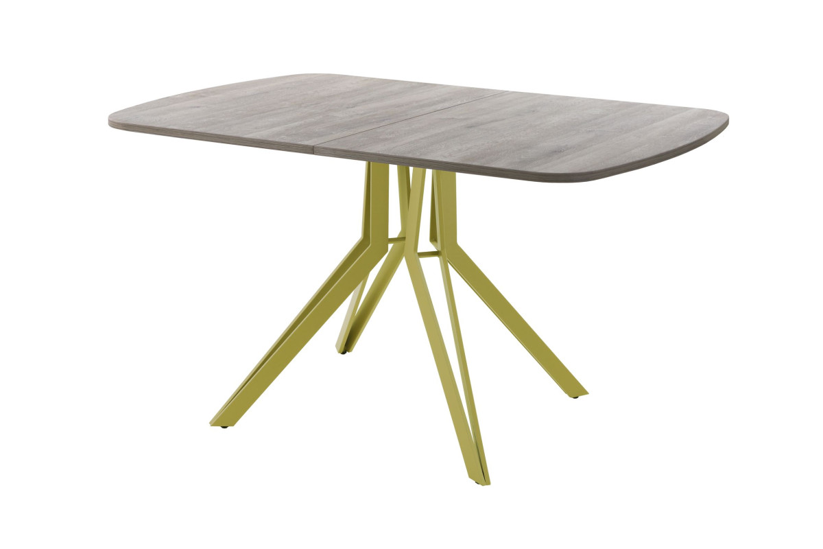 Обеденный стол AMC Elite (серии SLIM) / E21(1200) D2 (золото/Дуб Уайт-Ривер песочно-бежевый)