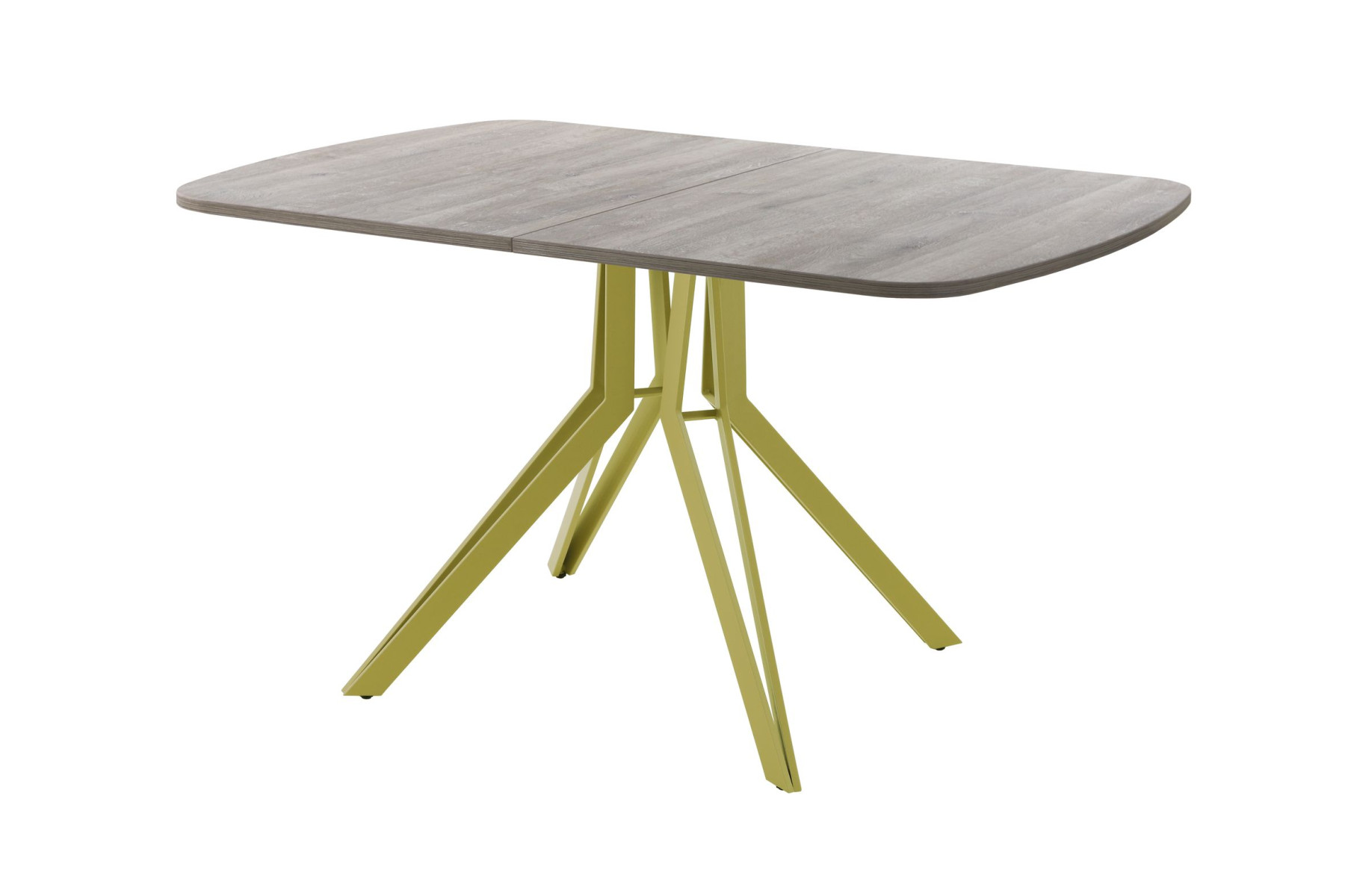 Обеденный стол AMC Elite (серии SLIM) / E21(1200) D2 (золото/Дуб Уайт-Ривер песочно-бежевый)