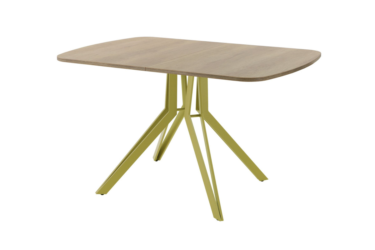 Обеденный стол AMC Elite (серии SLIM) / E21(1200) D2 (золото/Дуб Небраска Натуральный)