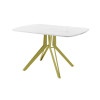 Обеденный стол AMC Elite (серии SLIM) / E21(1100) D2 (золото/Мрамор Кристалл)
