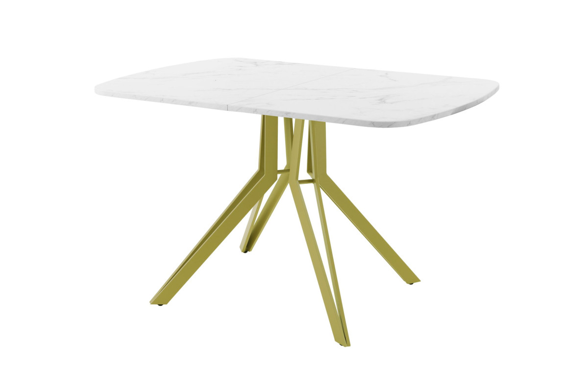 Обеденный стол AMC Elite (серии SLIM) / E21(1100) D2 (золото/Мрамор Кристалл)