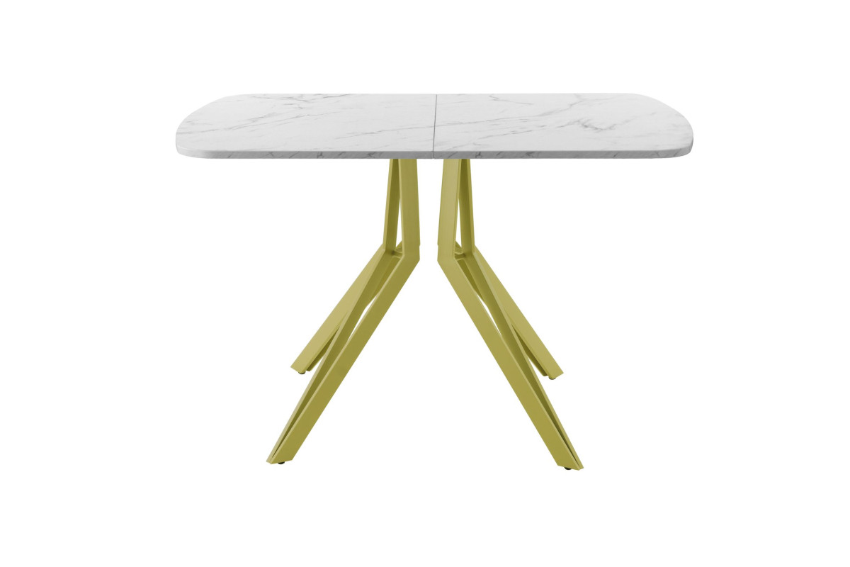 Обеденный стол AMC Elite (серии SLIM) / E21(1100) D2 (золото/Мрамор Кристалл)