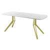 Обеденный стол AMC Elite (серии SLIM) / E21(1100) D2 (золото/Мрамор Кристалл)