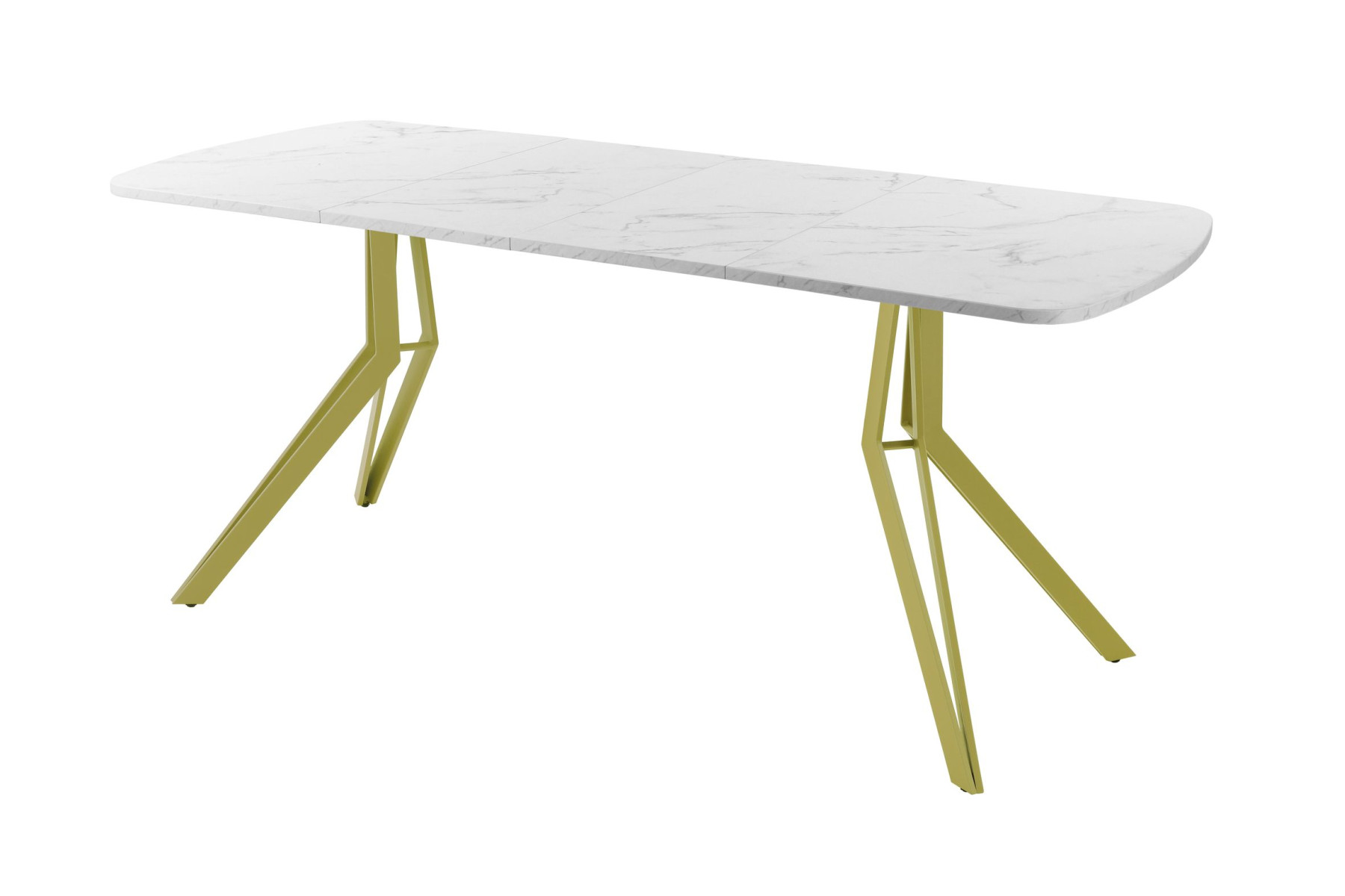 Обеденный стол AMC Elite (серии SLIM) / E21(1100) D2 (золото/Мрамор Кристалл)