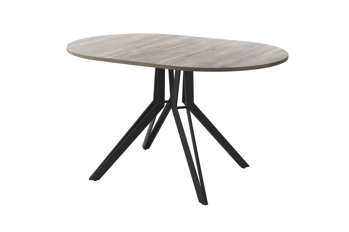 Обеденный стол AMC Elite (серии SLIM) / E21(1100) D3 (черный/Дуб Уайт-Ривер песочно-бежевый)