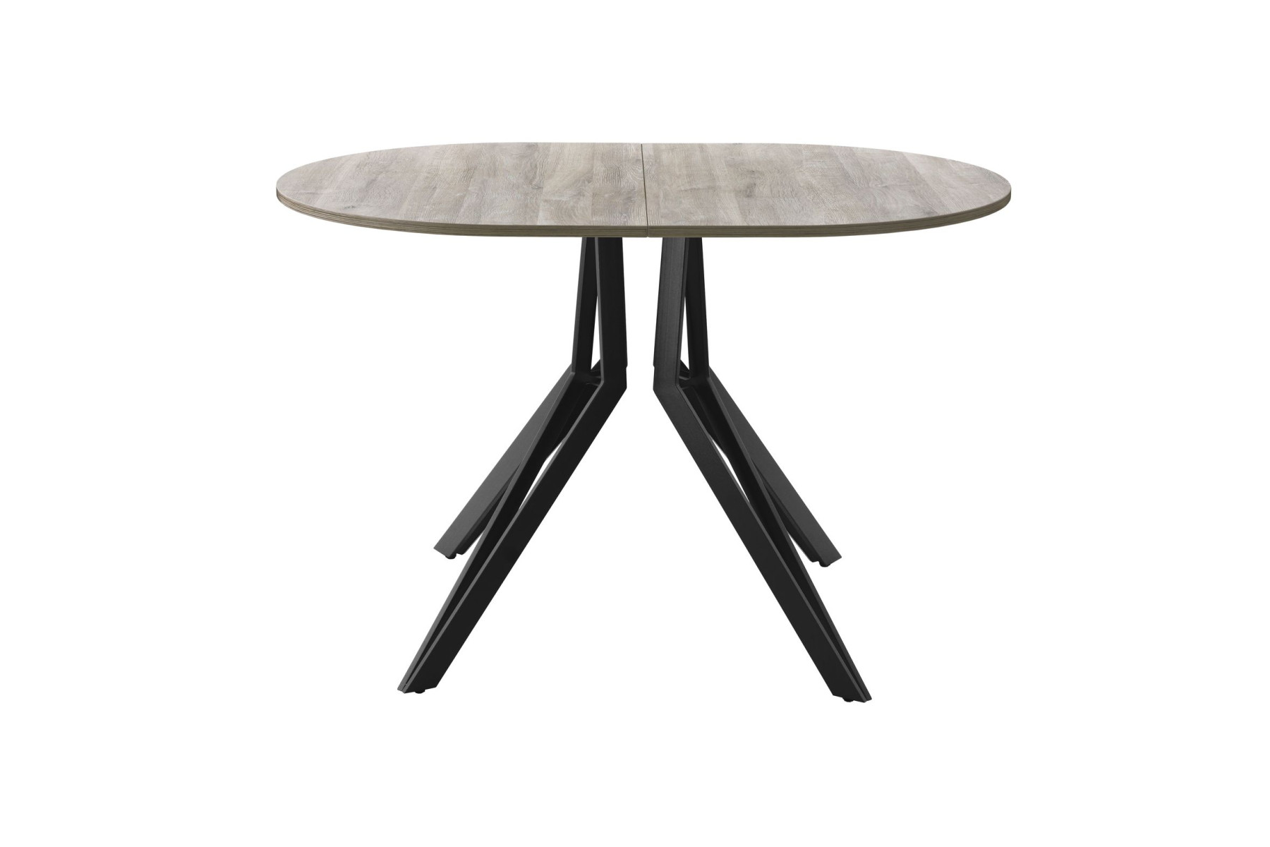 Обеденный стол AMC Elite (серии SLIM) / E21(1100) D3 (черный/Дуб Уайт-Ривер песочно-бежевый)