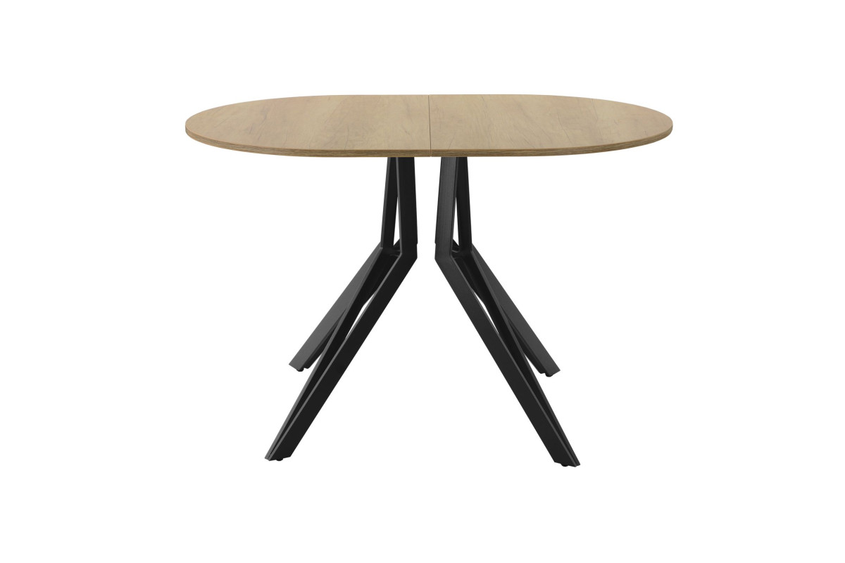 Обеденный стол AMC Elite (серии SLIM) / E21(1200) D3 (черный/Дуб Небраска Натуральный)