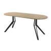 Обеденный стол AMC Elite (серии SLIM) / E21(1200) D3 (черный/Дуб Небраска Натуральный)