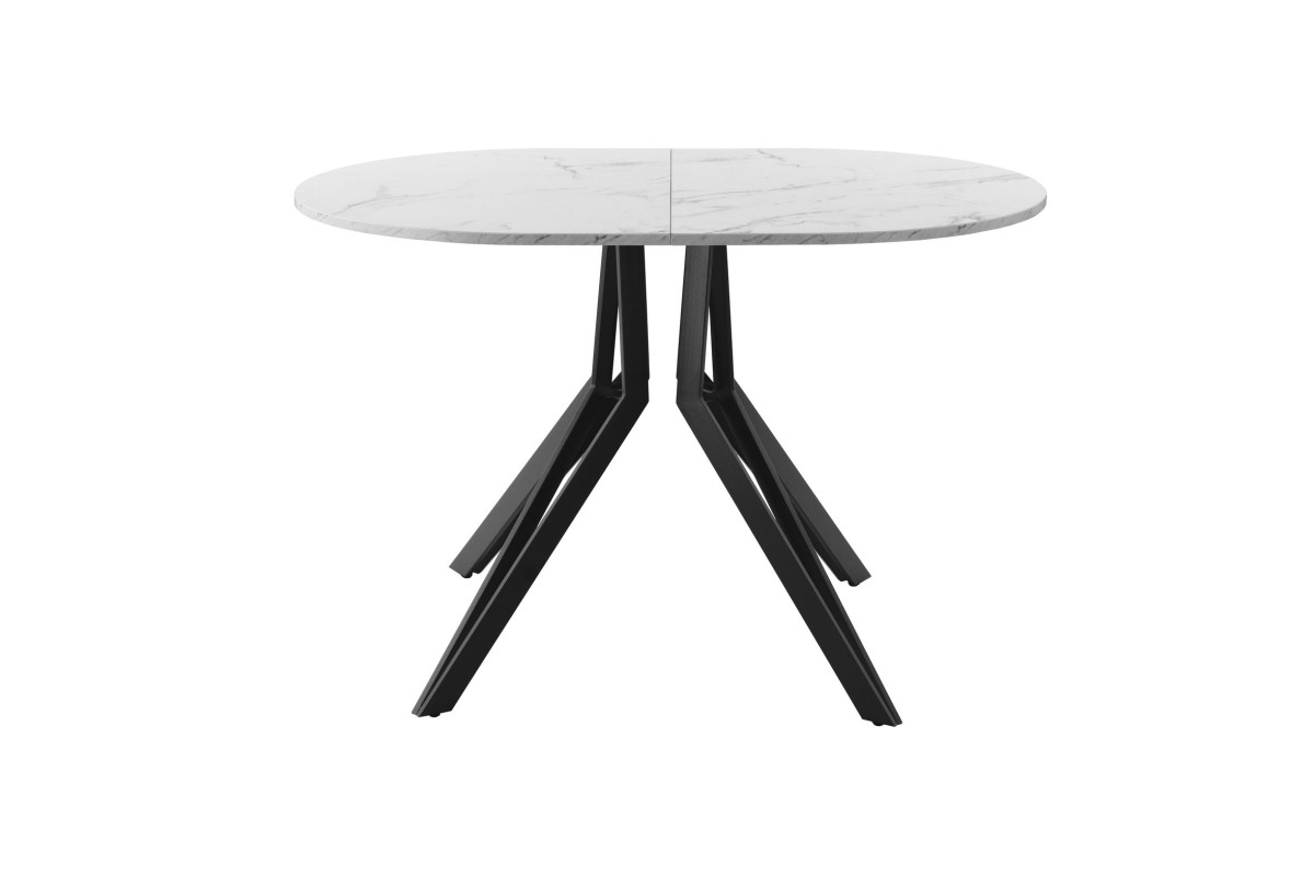 Обеденный стол AMC Elite (серии SLIM) / E21(1200) D3 (черный/Мрамор Кристалл)