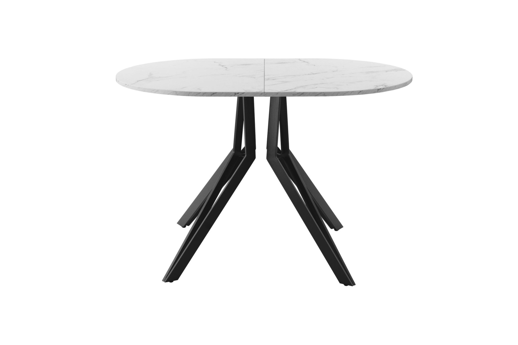 Обеденный стол AMC Elite (серии SLIM) / E21(1200) D3 (черный/Мрамор Кристалл)