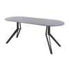 Обеденный стол AMC Elite (серии SLIM) / E21(1200) D3 (черный/Бетон Чикаго светло-серый)