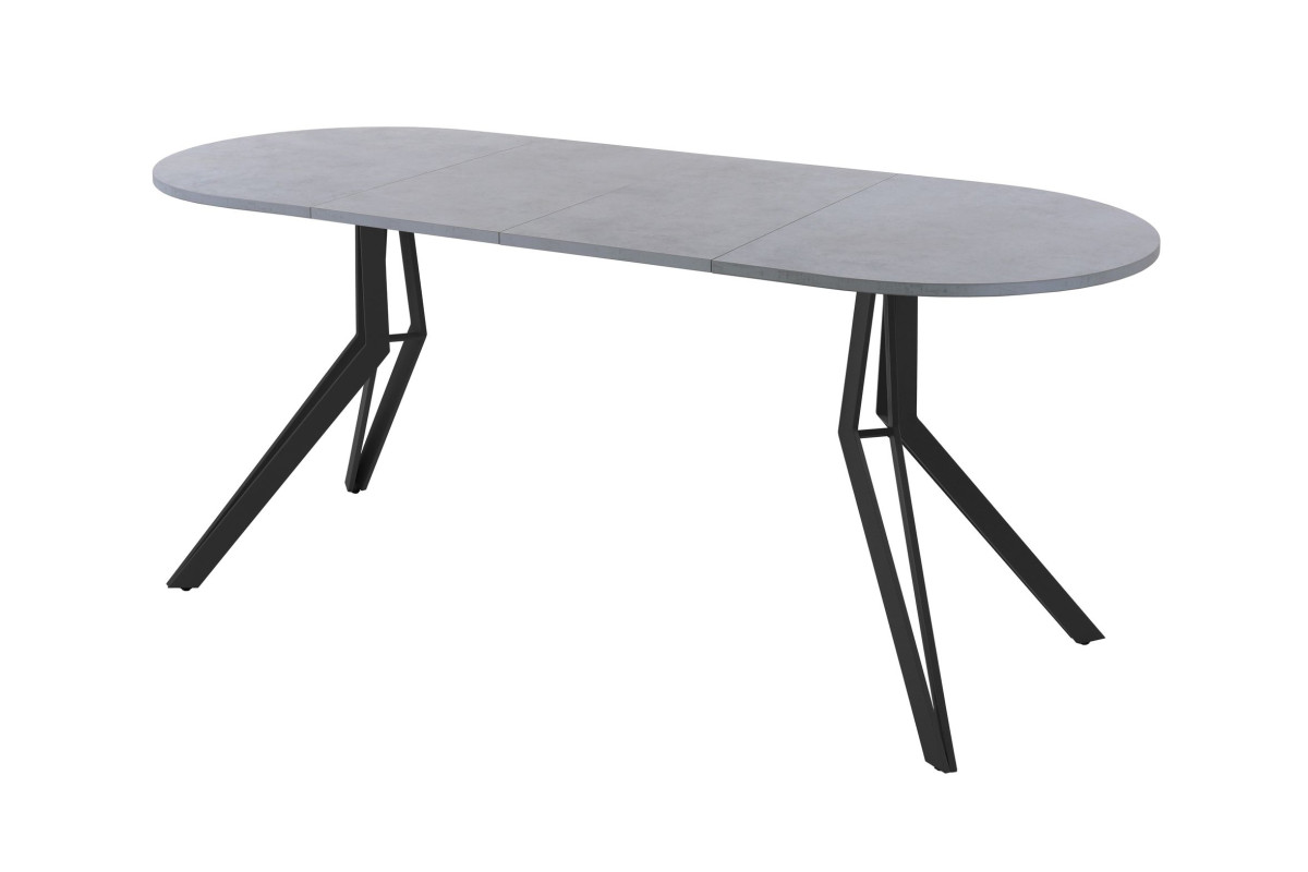 Обеденный стол AMC Elite (серии SLIM) / E21(1200) D3 (черный/Бетон Чикаго светло-серый)