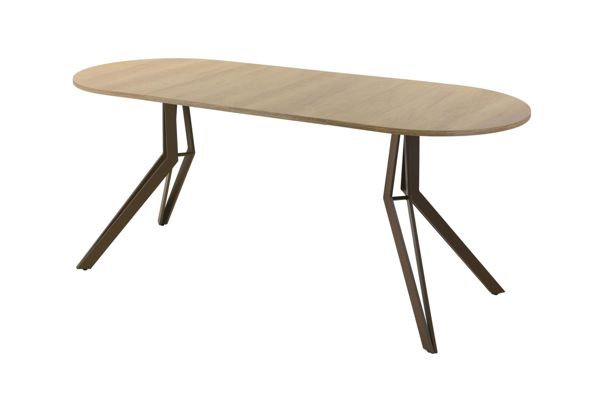 Обеденный стол AMC Elite (серии SLIM) / E21(1100) D3 (коричневый/Дуб Небраска Натуральный)