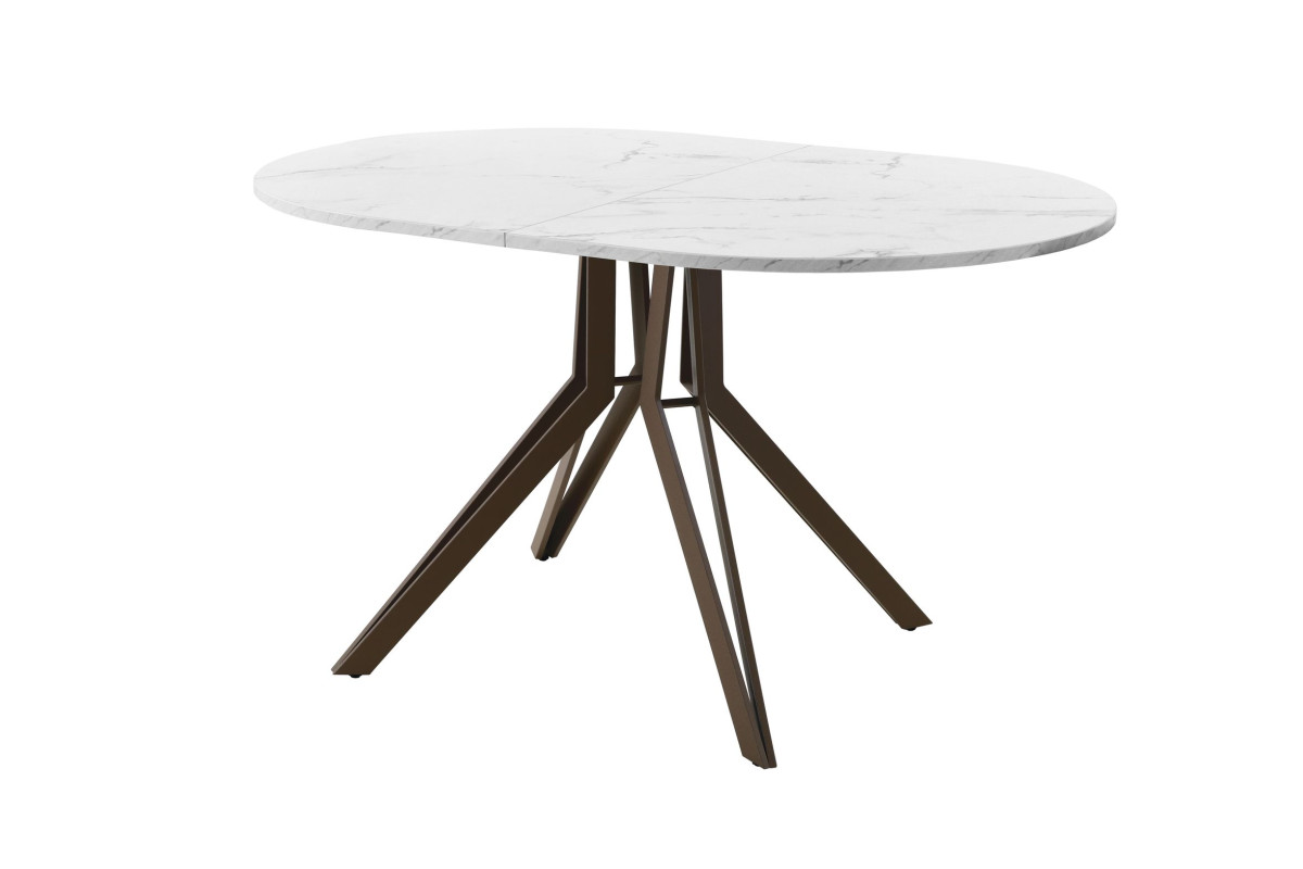 Обеденный стол AMC Elite (серии SLIM) / E21(1200) D3 (коричневый/Мрамор Кристалл)